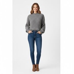 Cynthia Rowley Charcoal Knit Turtleneck Sweater
